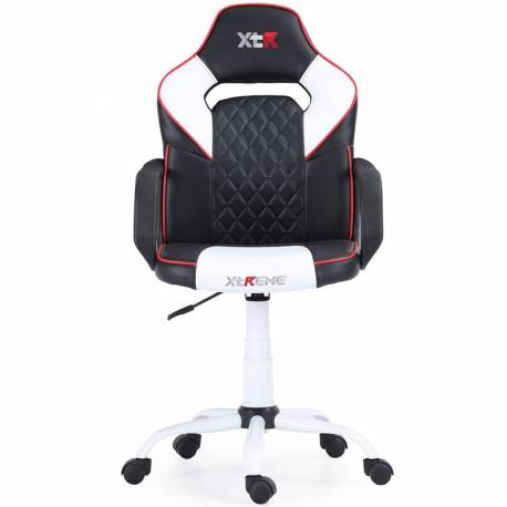Silla gaming elevable XTR X10 color negro y blanco