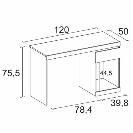 Mesa escritorio blanco Boro 1 cajón moderno