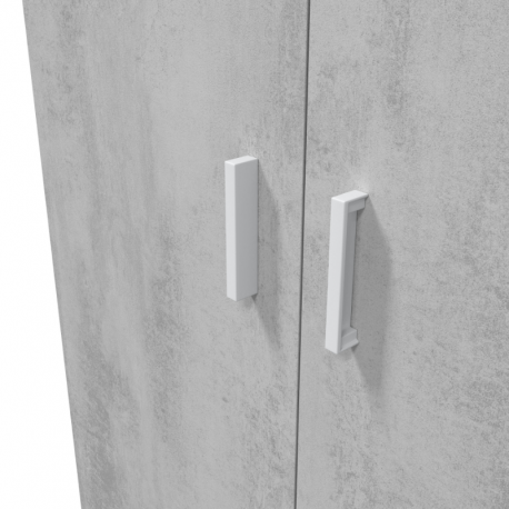 Armario Multiusos 2 puertas color blanco y cemento
