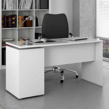Pack muebles despacho blanco 2 estanterias 1 mesa 1 armario