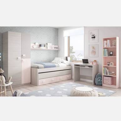 Pack Muebles Dormitorio Juvenil Completo Blancos Modernos (cama + Armario +  Escritorio) Incluye Somieres con Ofertas en Carrefour