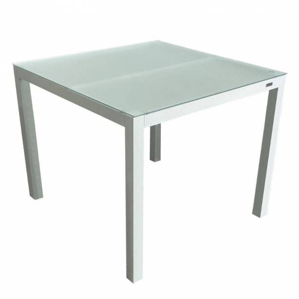 Mesa exterior Aluminio Blanco 90x74x90