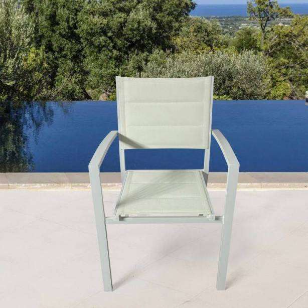 Silla exterior Aluminio Blanco 57x88x59