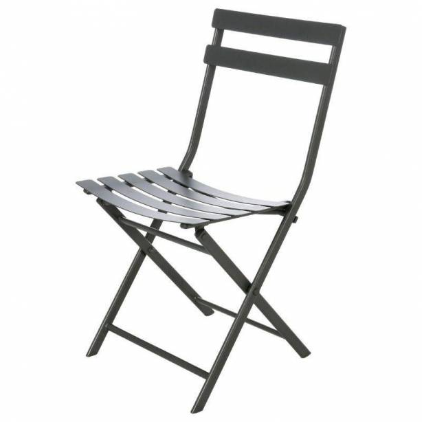 Silla exterior Acero Gris 10x96x42