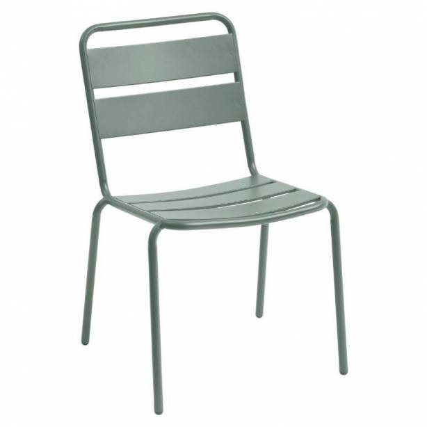 Silla exterior Acero Verde 52x84x60