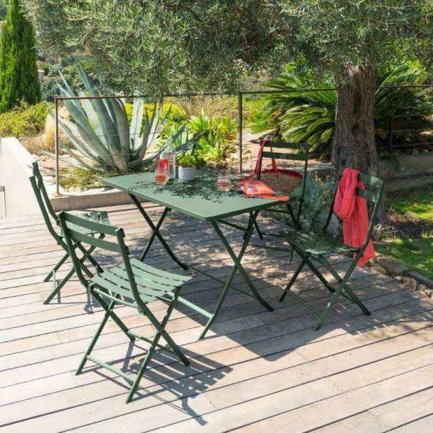 Pack mesa con sillas Metal Verde