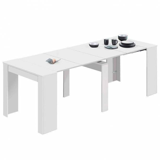 Mesa comedor extensible Melamina Blanco 78x90