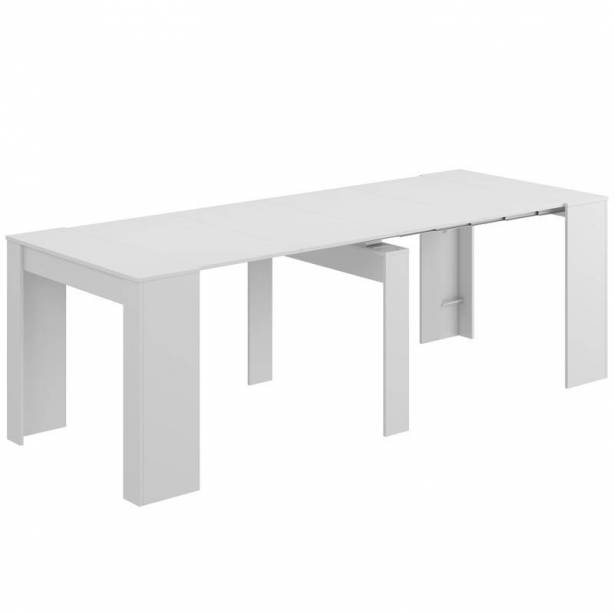 Mesa comedor extensible Melamina Blanco 78x90