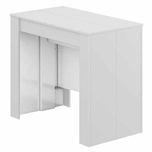 Mesa comedor extensible Melamina Blanco 78x90