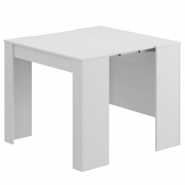 Mesa comedor extensible Melamina Blanco 78x90