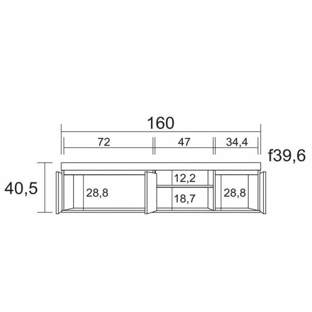 Pack muebles Salón Melamina Blanco - Madera claro