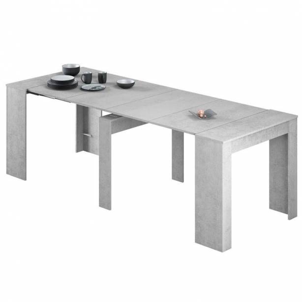 Mesa comedor extensible Melamina Gris 78x90