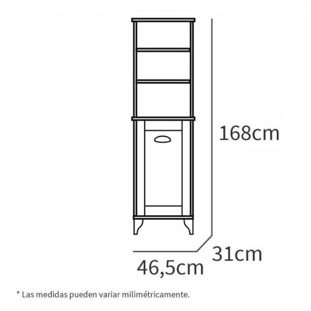 Mueble baño Melamina Blanco - Madera claro