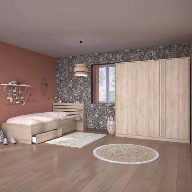 Habitación Juvenil Melamina Madera claro