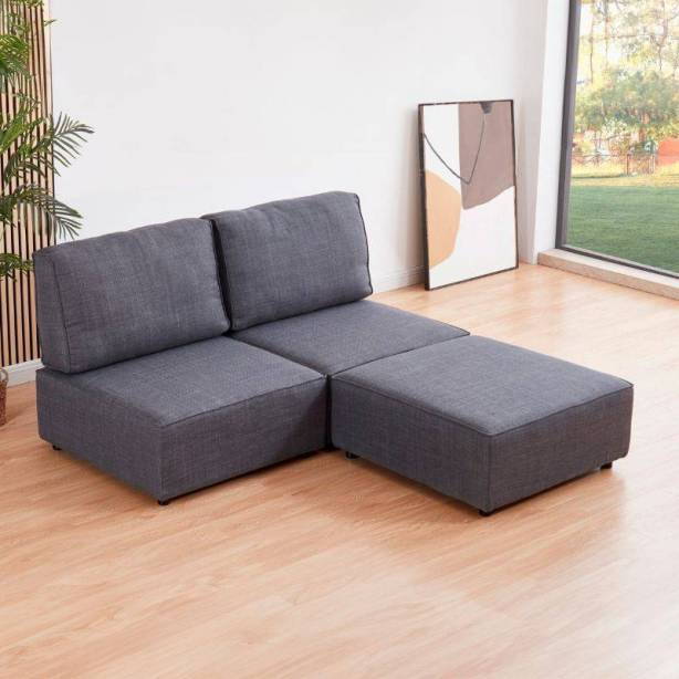 Sofá modular 2 plazas Poliéster Gris 180x93x183