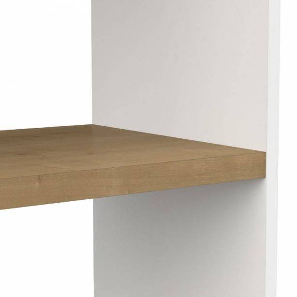 Pack muebles de oficina Melamina Blanco - Madera claro