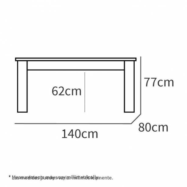 Mesa comedor extensible Melamina Madera claro - Gris 140x77x80