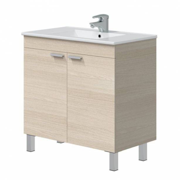 Mueble baño Melamina Madera claro