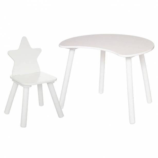 Mesa infantil Melamina - Madera Blanco