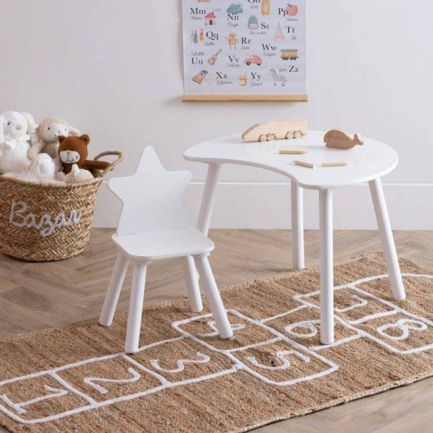 Mesa infantil Melamina - Madera Blanco