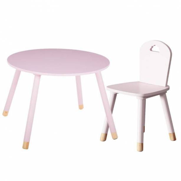 Mesa infantil Melamina - Madera Rosa