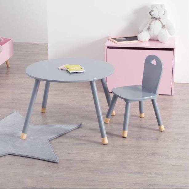 Mesa infantil Melamina - Madera Gris - Madera Claro