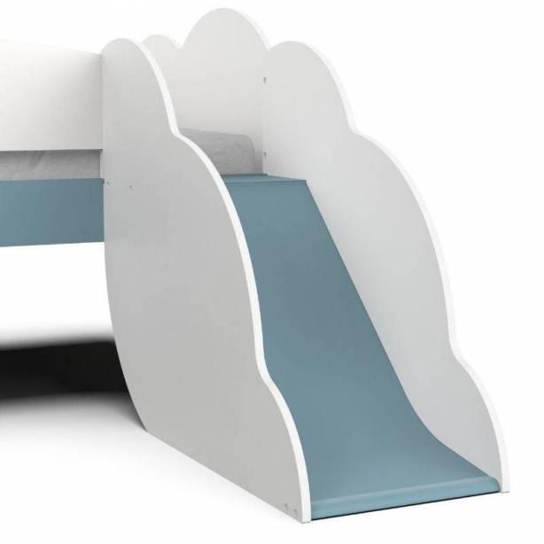 Cama infantil Melamina Blanco - Azul 206x85x184