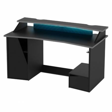 Mesa Gamer Melamina Negro 160x93x76