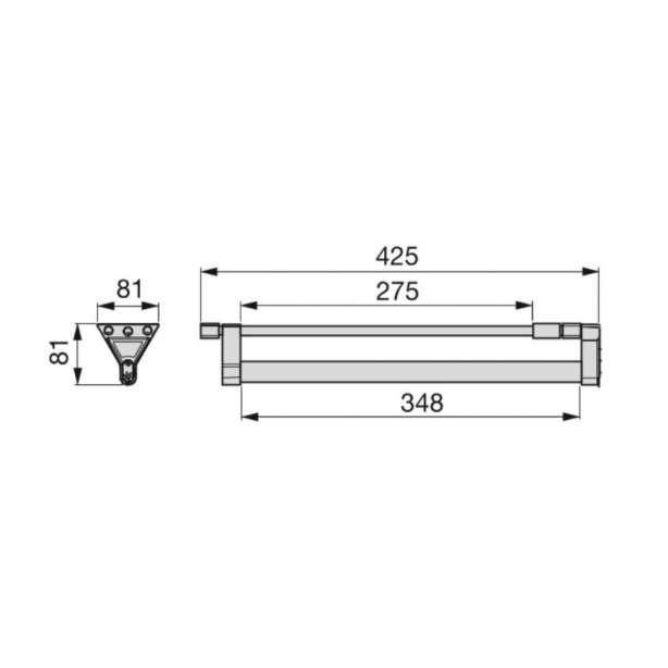 Colgador organizador de armarios extensible Metal Gris 8x8x43