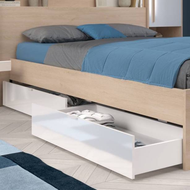 Cama canapé Melamina Blanco 200x2x51