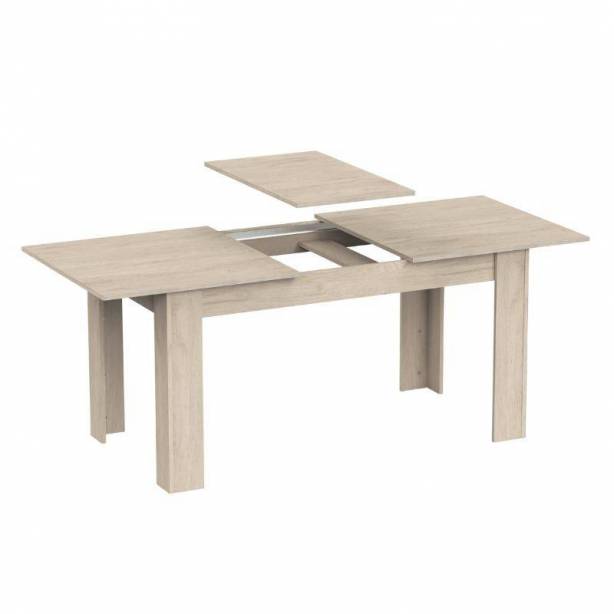 Mesa comedor extensible Melamina Madera claro 140x77x80