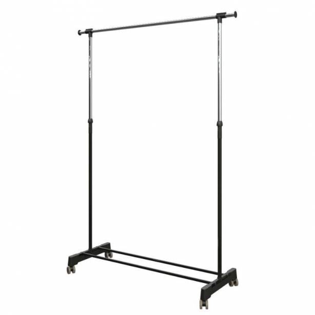 Burro de ropa Metal Gris - Negro 80x165x42