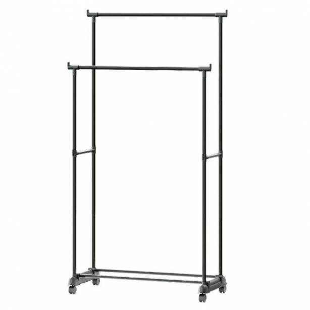 Burro de ropa Metal Negro - Gris 80x160x43