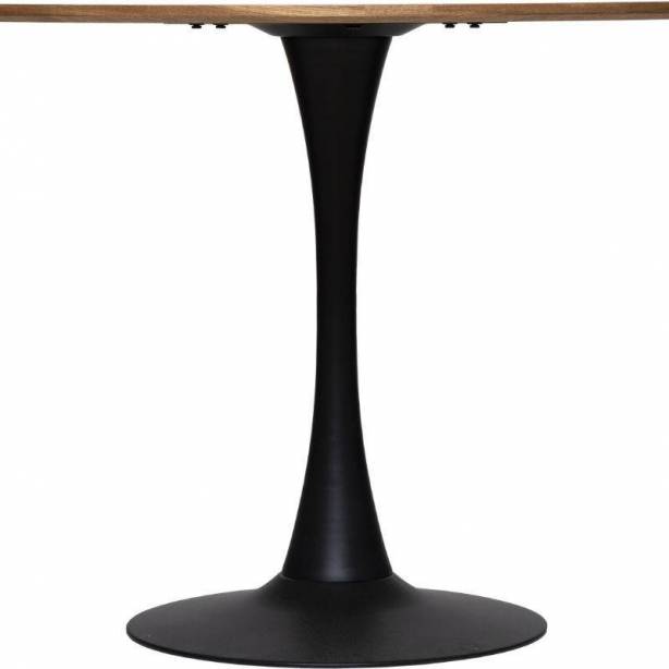 Mesa comedor Melamina Negro - Madera oscuro 102x74x102