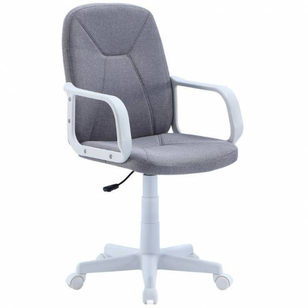 Silla oficina Tela Blanco - Gris 57x103x57