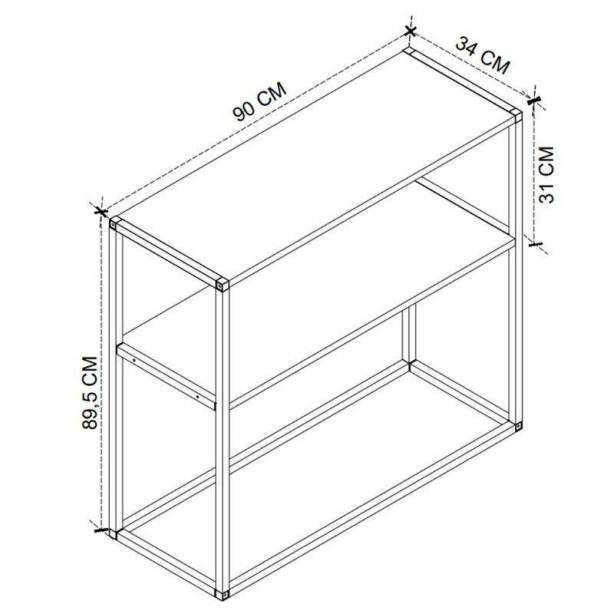 Mueble de entrada Melamina - Metal Madera claro - Negro 90x90x34