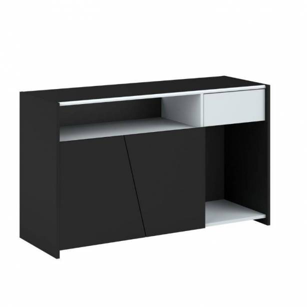 Mueble TV Melamina Negro 113x67x40