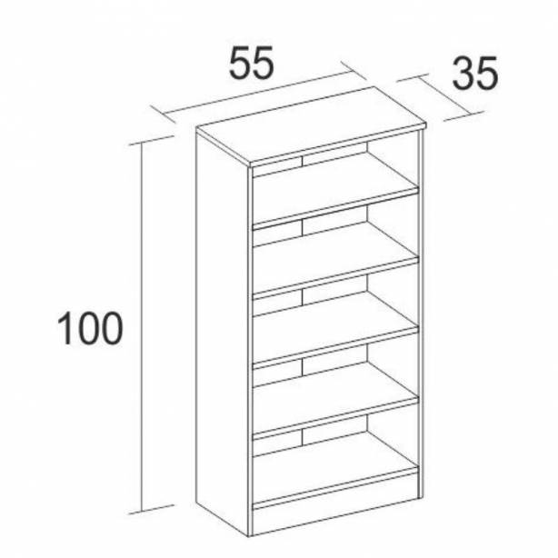 Mueble auxiliar estantería con puertas