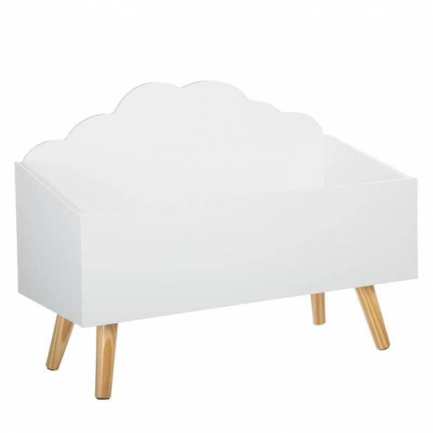 Mueble infantil Melamina Blanco - Madera claro 58x45x28