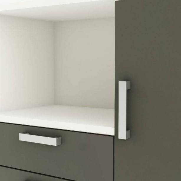 Mueble auxiliar cocina Melamina Blanco - Gris 116x132x40