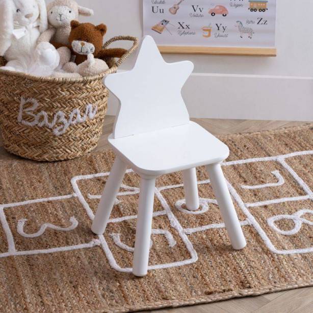 Silla infantil Melamina - Madera Blanco 31x50x25