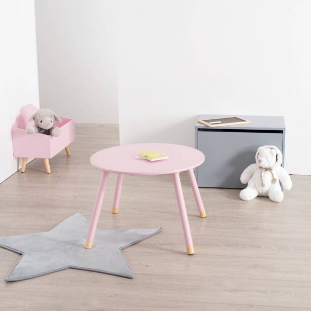 Mesa infantil Melamina - Madera Rosa 60x44x60