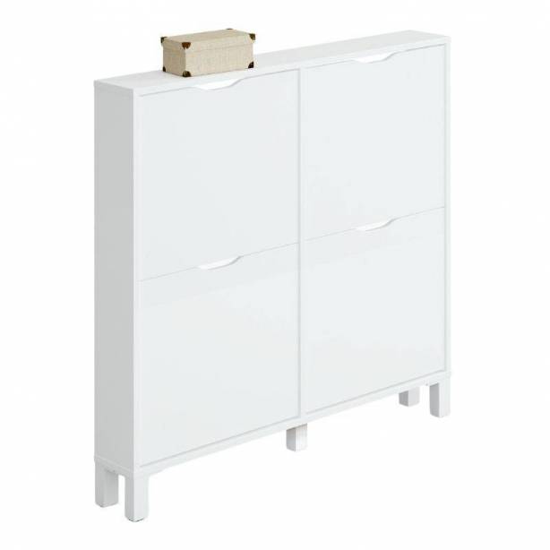 Mueble de entrada Melamina - Cristal Blanco 97x17