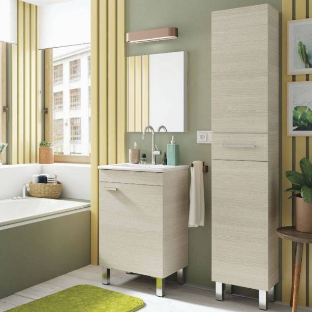 Mueble baño Melamina Madera claro