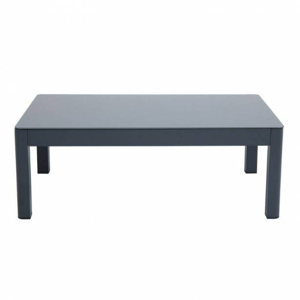 Conjunto 1 Sofá 2 Sillones y mesa de centro exterior Aluminio Gris