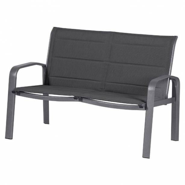 Conjunto 1 sofá 2 sillones mesa de centro exterior Aluminio Gris