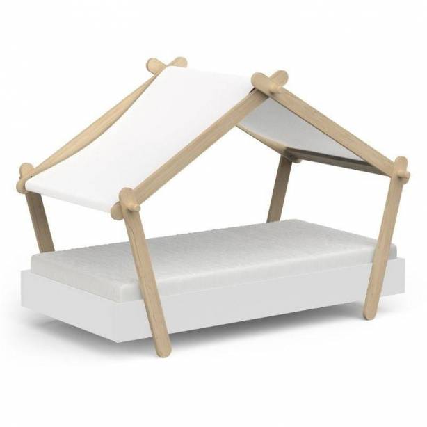 Cama infantil Melamina Blanco 144x107x86