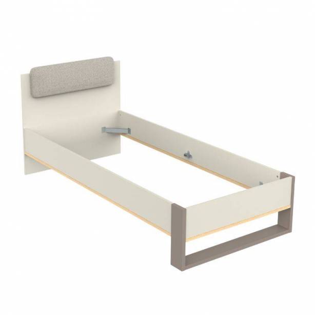 Cama Juvenil Melamina Gris 136 x90x235