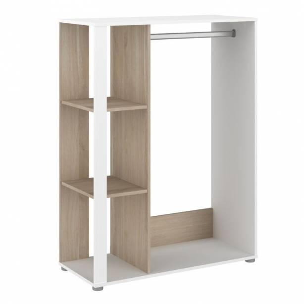 Vestidor Melamina Blanco - Madera claro 92x123x40