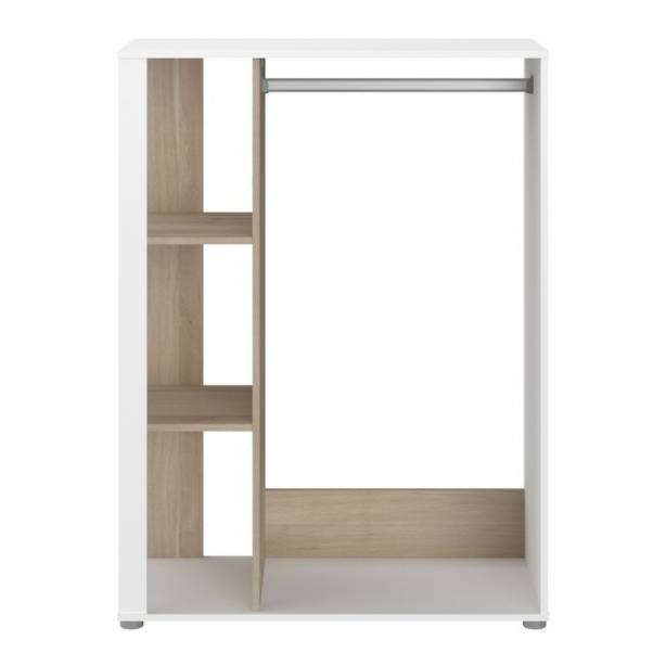 Vestidor Melamina Blanco - Madera claro 92x123x40